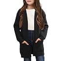 Ermonn Girls Kids Open Front Cardigans Sweaters