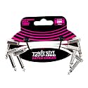 Ernie Ball Flat Ribbon Patch Cable 3-Pack, 3in, White (P06384)