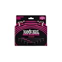 Ernie Ball Flat Ribbon Patch Cable Pedalboard Multi-Pack, Black (P06224)