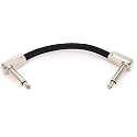 Ernie Ball Flat Ribbon Patch Cable, 3in, Black (P06225)