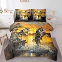 Erosebridal Big Pike Yellow Bass Fish King 7-Piece Comforter Set