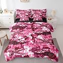 Erosebridal Camo Tanks Pink Comforter Set Queen Size 7 Pieces