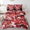 Erosebridal Camo Tanks Red King 7-Piece Comforter Set