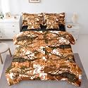 Erosebridal Camouflage Army Orange Comforter Set Queen Size 7 Pieces