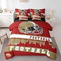 Erosebridal Football 7 Pcs Comforter Set Football Fans Bedding Queen