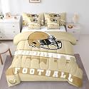 Erosebridal Football 7 Pcs Comforter Set Football Fans Bedding Queen
