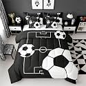 Erosebridal Soccer Ball 7 Piece Bedding Set Full Boys Sports