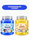 EROSKET Blue Detergent and Yellow Dishwash Concentrate