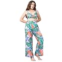 EROTISSCH Women’s Beachwear Co-ord &amp; Cover-Up Set, Made of Lightweight Fabric, Beach Wear Dress for Girls, Strappy Top &amp; High-Rise Trousers for Woman for Vacation, Beach &amp; Resort Wear for Ladies