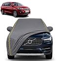 Ertiga 100% Waterproof Car Cover | Dustproof Sun Protection Cover | Soft Cotton Lining | Triple Stitched | Mirror Pocket | Antenna Pocket | All Weather Body Cover (Grey with Yellow Piping)