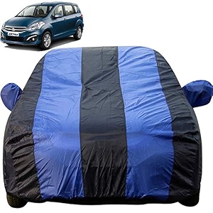 ertiga dustproof car cover with mirror pockets royal blue stripes taffeta polystertriple stitched compatible with maruti ertiga car cover 2012 to 2024 ertiga car accessories