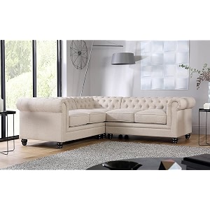 es espinho espn0001 solid sal wood fabric upholstered 4 seater symmetrical orientation button tufted chesterfield modular sectional corner l shape sofa set for living room beige color