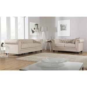 es espinho espn0001 solid sal wood fabric upholstered 5 seater button tufted chesterfield 32 sofa set for living room beige color