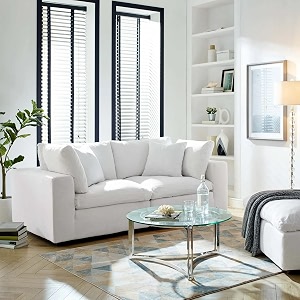 es espinho stella solid sal wood velvet upholstered 2 seater sofa set for living room salt white color