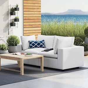 es espinho stella solid sal wood fabric upholstered 2 seater sofa set for living room milky white color