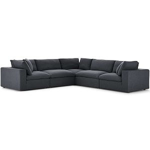 es espinho stella solid sal wood fabric upholstered 4 seater symmetrical orientation modular sectional corner l shape sofa set for living room dark grey color