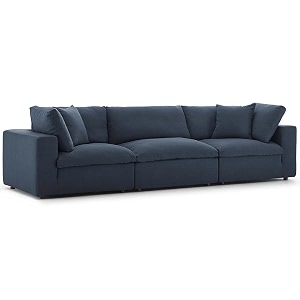 es espinho stella solid sal wood fabric upholstered 3 seater sofa set for living room dark blue color