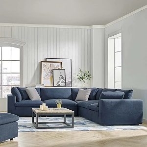 es espinho stella solid sal wood fabric upholstered 4 seater symmetrical orientation modular sectional corner l shape sofa set for living room dark blue color