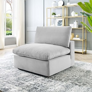 es espinho stella solid sal wood velvet upholstered 1 seater without handle sofa set for living room light grey color