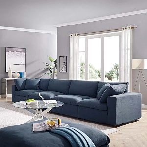 es espinho stella solid sal wood fabric upholstered 4 seater sofa set for living room dark blue color
