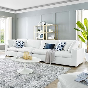 es espinho stella solid sal wood fabric upholstered 4 seater sofa set for living room white color