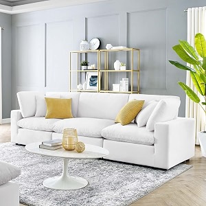 es espinho stella solid sal wood velvet upholstered 3 seater sofa set for living room off white color