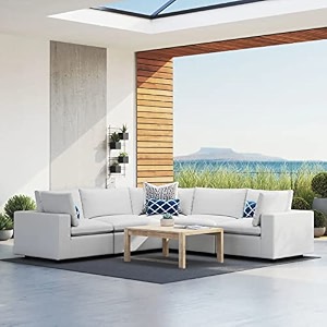 es espinho stella solid sal wood fabric upholstered 4 seater symmetrical orientation modular sectional corner l shape sofa set for living room salt white color