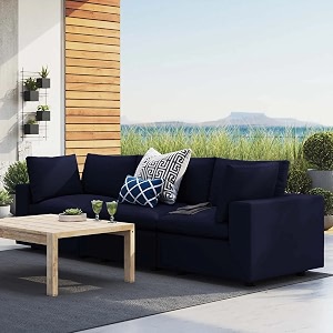 es espinho stella solid sal wood fabric upholstered 3 seater sofa set for living room navy blue color