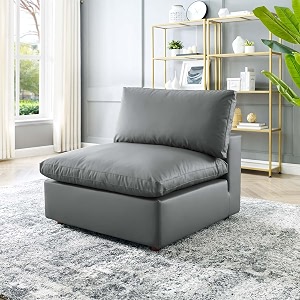 es espinho stella solid sal wood leatherette upholstered 1 seater without handle sofa set for living room charcoal grey color