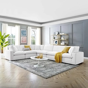 es espinho stella solid sal wood velvet upholstered 5 seater left hand side facing modular sectional corner l shape sofa set for living room off white color