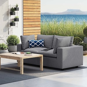 es espinho stella solid sal wood fabric upholstered 2 seater sofa set for living room grey color