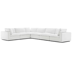 es espinho stella solid sal wood velvet upholstered 5 seater left hand side facing modular sectional corner l shape sofa set for living room salt white color