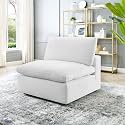 ES ESPINHO Stella Solid Sal Wood Velvet Upholstered 1 Seater (Without Handle) Sofa Set for Living Room, Off White Color