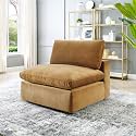 ES ESPINHO Stella Solid Sal Wood Velvet Upholstered 1 Seater (Without Handle) Sofa Set for Living Room, Mustard Color
