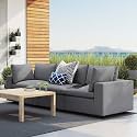 ES ESPINHO Stella Solid Sal Wood Fabric Upholstered 3 Seater Sofa Set for Living Room, Grey Color