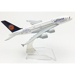 diecast metal aeroplane scale model size -15 cm -1pc - for display only lufthansa for adult multicolor