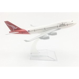 kids diecast metal aeroplane scale model for display only size -15 cm -1pc - qantas white