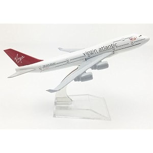 metal diecast aeroplane scale model size -16 cm -1pc - for display only virgin atlanticallmulticolor
