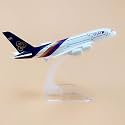Metal Diecast Aeroplane Scale Model, Size -16 cm -1pc - for Display ONLY (Thai Airways),All,multicolor