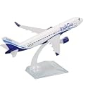 Metal Diecast Aeroplane Scale Model, Size -14 cm x 16 cm -1pc - for Display ONLY (Indigo)