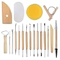 Set of 19Pcs Pottery Tools Clay Sculpting, Ceramic Clay Carving Tools Set for Beginners, Expert Art Crafts Sculptors and Children Learning Pottery Sculpting