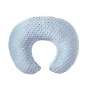 ESEN Nursing Pillow and Body Positioner for Breast Feeding and Bottle Feeding, Ultra Soft Baby Breastfeeding Pillows with Removable Nursing Pillow Cover for More Support for Mom and Baby (Blue)