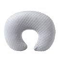 ESEN Nursing Pillow and Body Positioner for Breast Feeding and Bottle Feeding, Ultra Soft Baby Breastfeeding Pillows with Removable Nursing Pillow Cover for More Support for Mom and Baby (Gray)