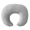 ESEN Plus Size Nursing Pillow and Body Positioner for Breast Feeding and Bottle Feeding, Ultra Soft Baby Breastfeeding Pillows with Removable Nursing Pillow Cover for Mom and Baby (Gray)