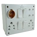 Polycarbonate Power 6Amp 4+4H Combined Switch and Socket