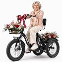 ESKUTE E Trike Electric Bike, Peak 1200W Brushless Motor Folding Trike 18X3.0 Fat Tire Ebike, 624Wh Battery, Step-Thru 3 Wheel Electric Bicycle, 65 Miles, 18MPH+ Tricycle for Adults Blue Classic