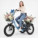 ESKUTE E Trike Electric Bike, Peak 1200W Brushless Motor Folding Trike 18X3.0 Fat Tire Ebike, 624Wh Removable Battery, Step-Thru 3 Wheel Electric Bicycle, 18MPH+ Tricycle for Adults,Red Classic