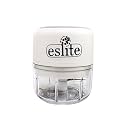 Eslite 100 ML Electrical Mini Food Chopper For Kitchen Accessory With Stainless Steel Blade Wireless USB Charging Port, 30W Tomato Vegetable Chopper, 1 Year Warranty (White)
