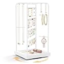 EsLuker.ly Earring Necklace Holder Organizer Rotating Jewelry Display Stand