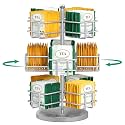 EsLuker.ly Tea Bag Holder Organizer for Counter, 3 Tier Metal Silver